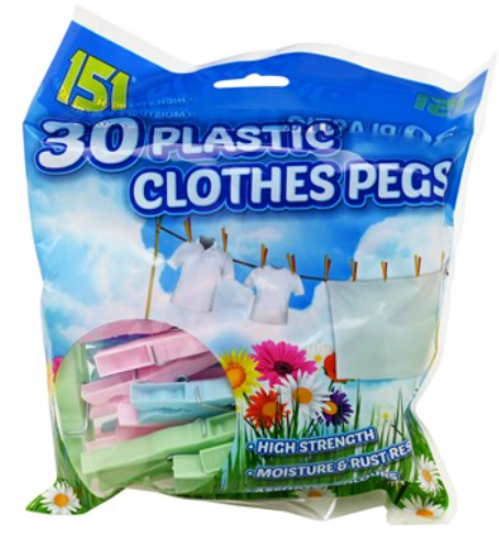 151 Brand Plastic Pegs 30s