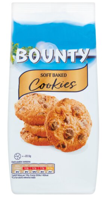 Bounty Cookies 180g x 8