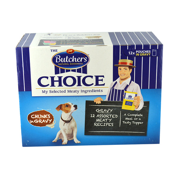 Butcher's Choice Assorted Chunks In Gravy 4 x 12 x 100g