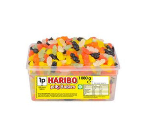 Haribo 1p Mini Jelly Babies Tub 600 Pack
