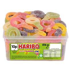 Haribo 10p Giant Sour Dummies Zing Tub 60 Pack