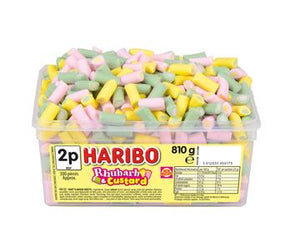 Haribo 2p Rhubarb And Custard Tub 300 Pack