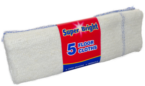 Super Bright Floor Cloths 5 Pack x 10