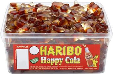 Haribo 2p Happy Cola Bottles Tub 300 Pack
