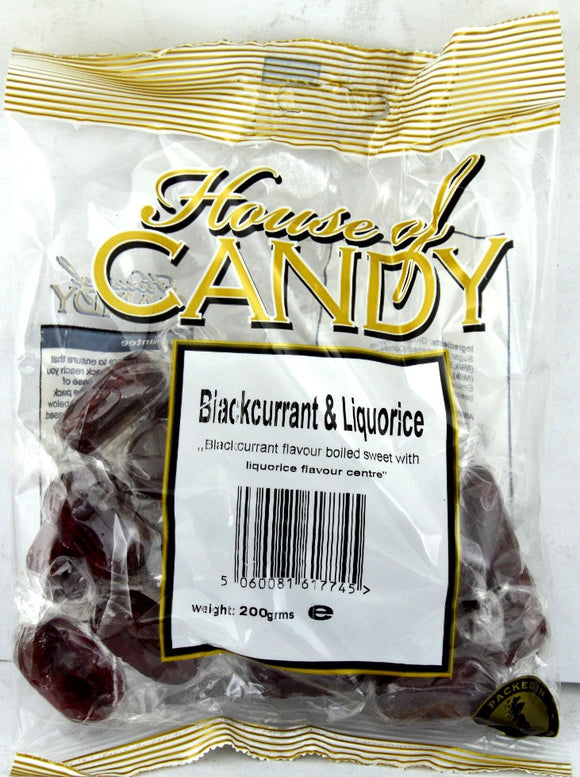 House Of Candy Blackcurrant and Liquorice 200g x 24