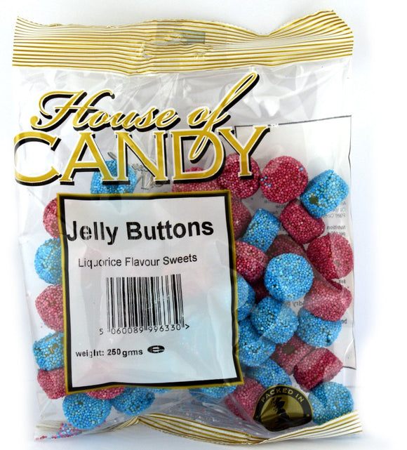 House Of Candy Jelly Buttons 250g x 24