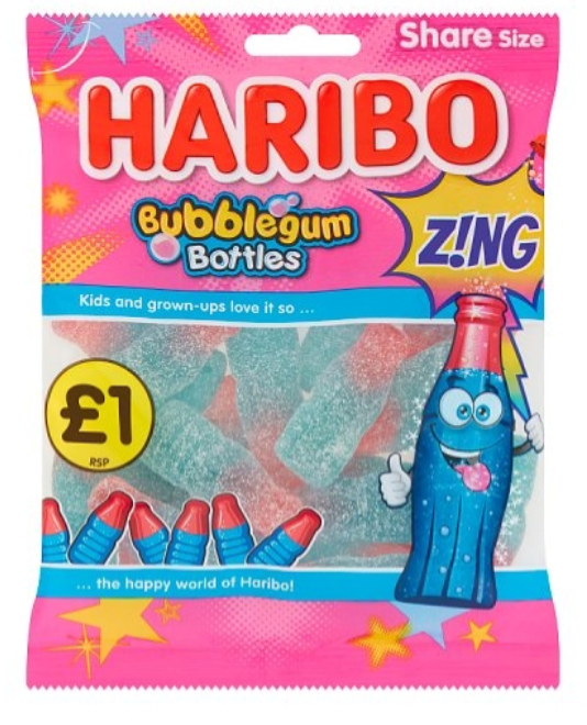 Haribo Blue Bottles Zing 160g x 12