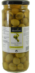 Thurstons Olives Green Whole 450g x 12