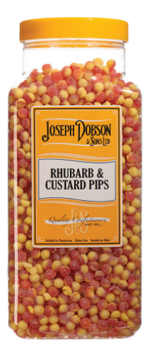 Joseph Dobson Rhubarb & Custard Pips Jar 2.72kg