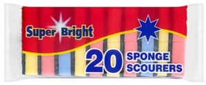 Super Bright Sponge Scourers 20 Pack x 12
