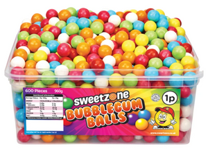 Sweetzone 1p Bubblegum Balls Tub 600s