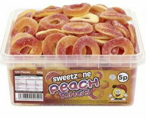 Sweetzone 5p Peach Ring Tub 120s