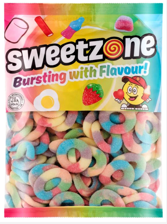 Sweetzone Rainbow Rings 1kg x 12
