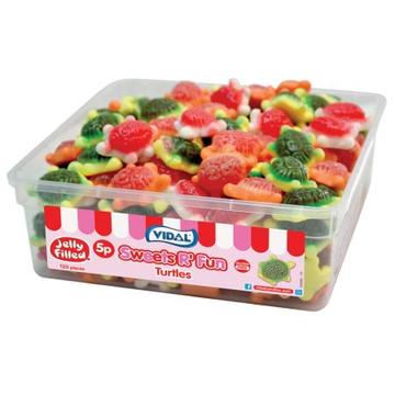Vidal 5p Jelly Filled Turtles Tubs 120s