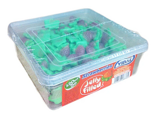 Vidal 5p Jelly Filled Strawberries Tubs 120s
